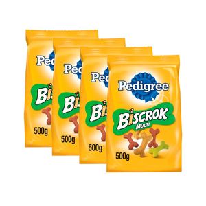 Pack Snack Pedigree Biscrok Multi  X 500 Grs x 4 Unidades