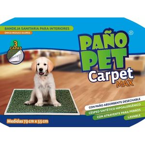 Bandeja Sanitaria Pañopet Carpet Max Con Pasto Sintetico 50 X 70 Cm