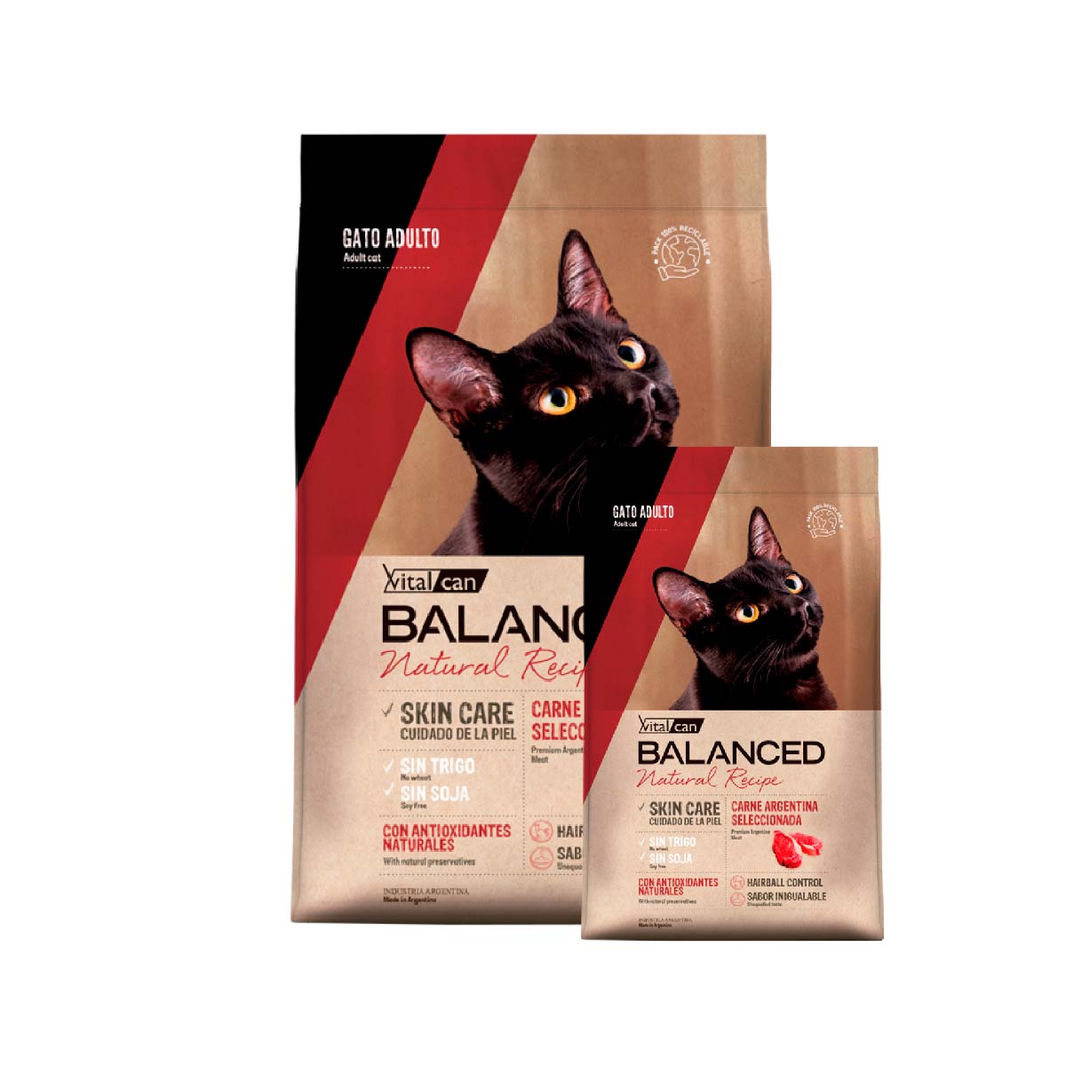 Vitalcan Balanced Natural Recipe Gato Adulto Carne Argentina Seleccionada x 15 Kg