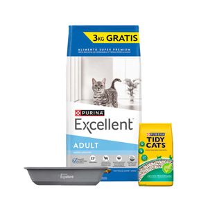 Excellent Smart Gato Adulto Pollo, Carne y Arroz x 15+3 Kg