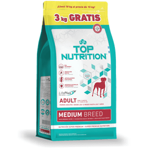 Top Nutrition Perros Adultos Razas Medianas  x 15+3 Kg