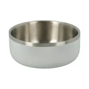 Comedero Blanco de Acero Inoxidable 18 Cm