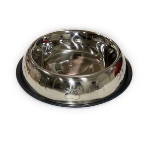 Comedero de Acero Inoxidable Con Relieve 950 Ml