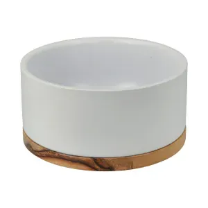 Comedero Recto con Base Madera 13 Cm